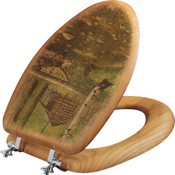 House & Homebody Co. Autumn Hideaway Oak Elongated Toilet Seat Wayfair